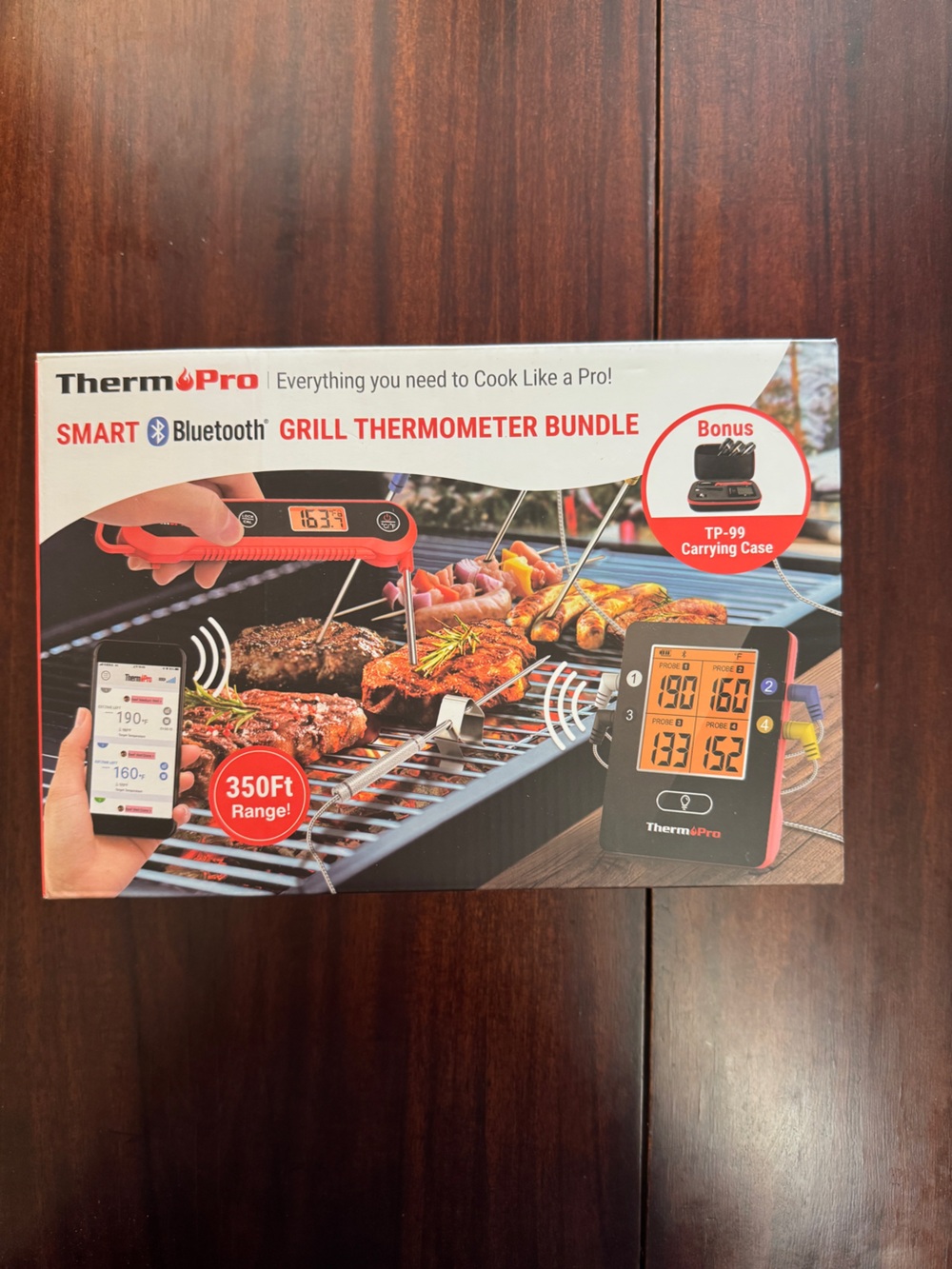 ThermoPro Smart Bluetooth Grill Thermometer Bundle NIB 4 Probe BBQ Smoker